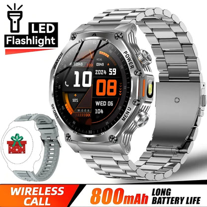 2026 800mAh Super Capacity Battery Adult Men Smart Watch 1.8-inch Large Screen Bluetooth Call IP68 Waterproof SmartWatch Sports