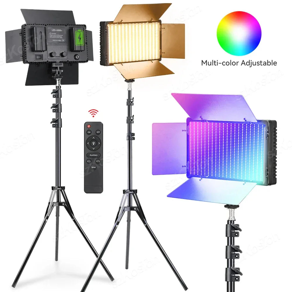 RGB Photography Video LED Fill Light Panel Photo Studio Lamp Kit For Video Recording Shoot Youtube Tiktok Live Streaming Lamp