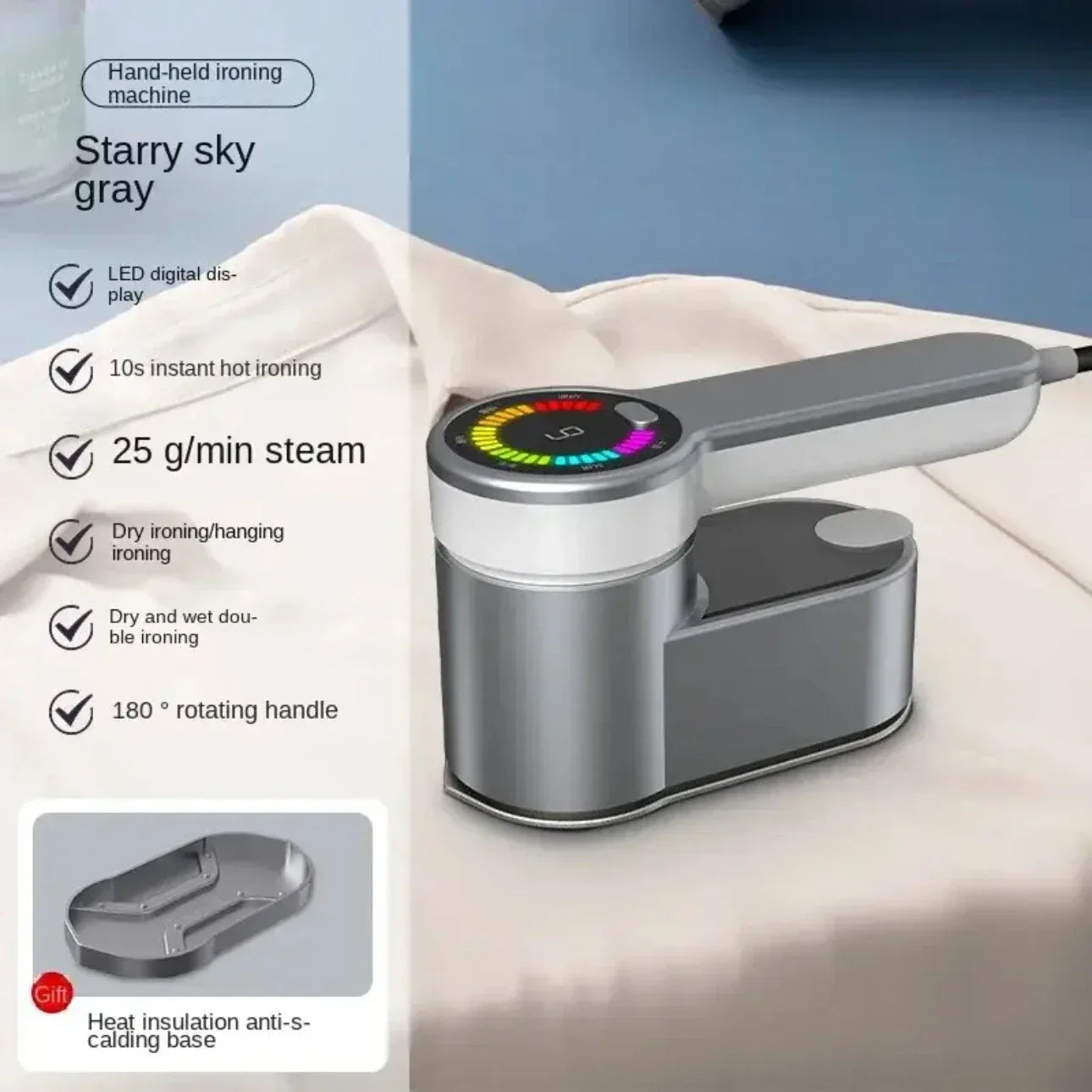 New Intelligent Steam Ironing Machine Portable Travel Steamers for Clothes LCD Diplay Screenc Mini Handheld Garment Iron Steamer