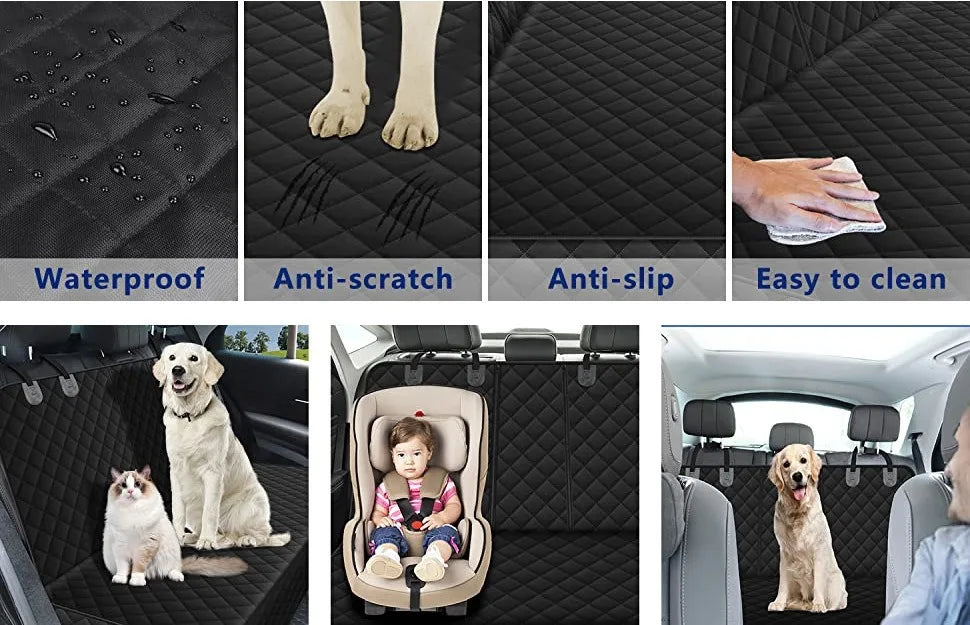 Car Dog Seat Cover for Back Seat Waterproof Auto Rear Pet Seat Protector Mat Nonslip Universal Safety Carrier For Outing Dogs