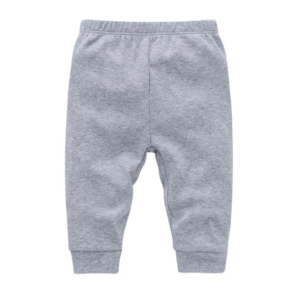 2 Pieces Set 100% Cotton Baby Rompers Pants Blank Colors Kids Trousers Plain Newborn Clothing Muslin Bodysuit Clothes