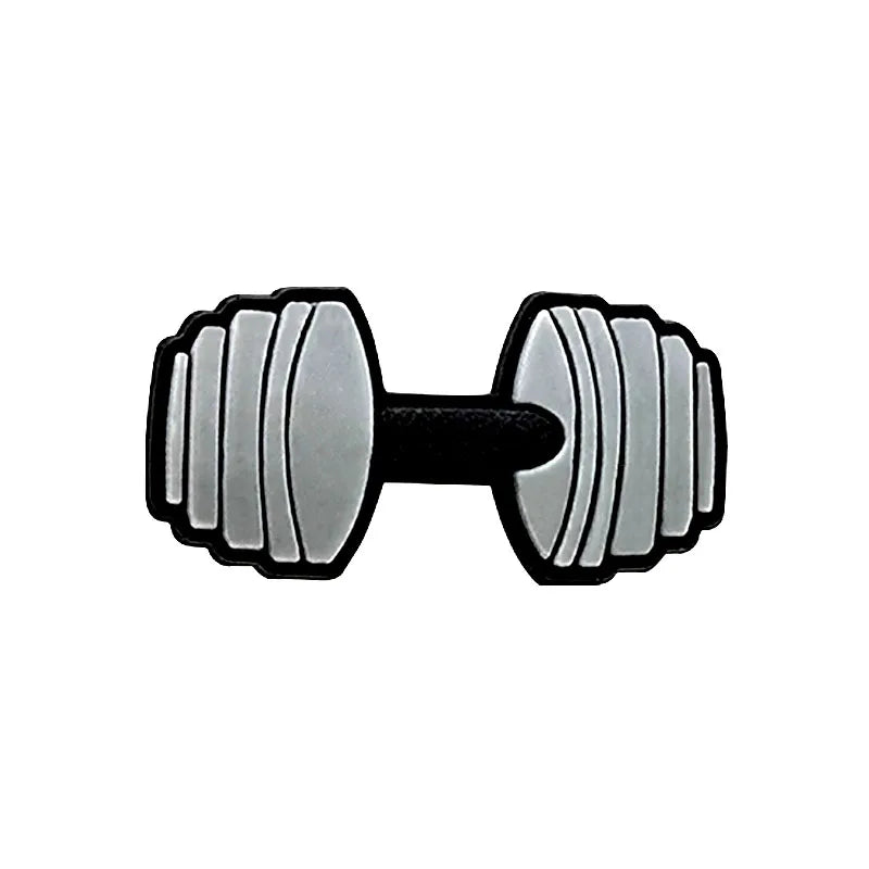 1/9-Piece Angel 67 Shoe Charms, Soccer-Themed Headphone Accessories for Sandals, Dumbbell-Shaped Clogs Gift