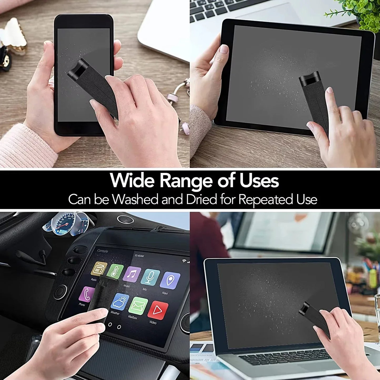 1/2/3pc 2 In 1 Screen Cleaner Spray Portable Tablet Mobile Phone Touch Screen Screen Microfiber Cloth Dust Removal Cleaning Tool