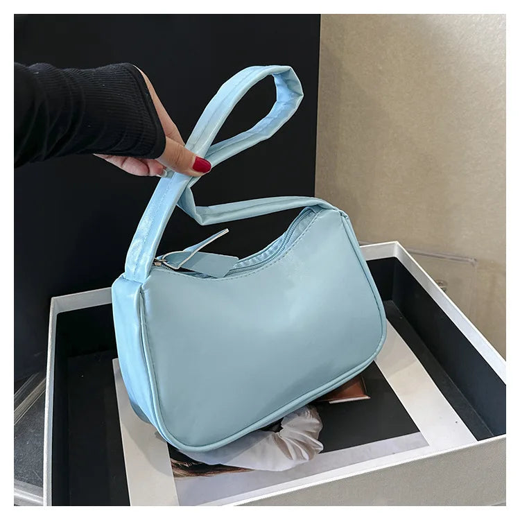 PU Candy Color Mini Handbag Women Shoulder Bag Girls Small Hand Bag Key Phone Pouch Coin Purse Card Bags Card Holder for Women