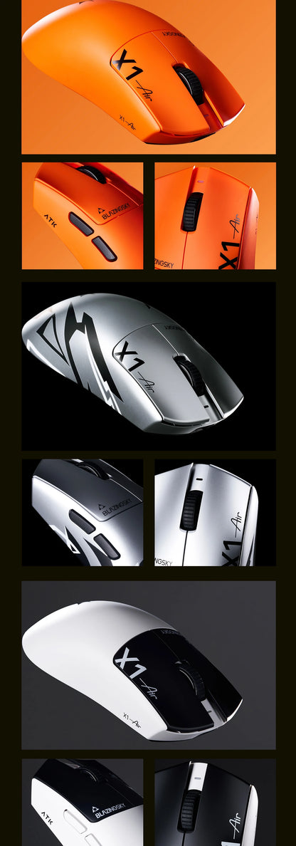 ATK Blazing Sky X1V2/X1 Air+ Wireless Mouse Dual Mode Paw 3950ultra 8k Return Rate Custom Ergonomics E-Sport Gaming Ofiice Mouse