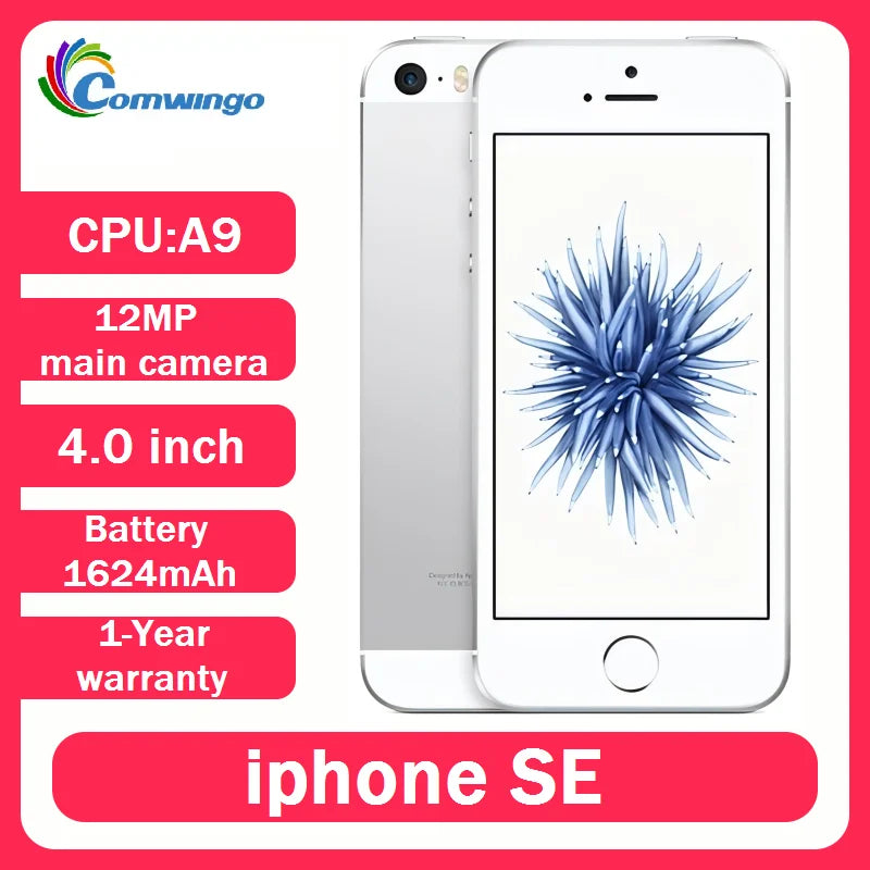 Used Original Unlocked Apple iPhone SE CellPhone 4G LTE NFC4.0“ 2GB RAM 16/32/64/128GB ROM A9 Dual-core Touch ID Mobile iPhones