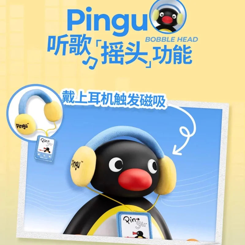 MarTUBE Pingu Bluetooth Speaker Cute Shaking Head Cartoon Penguin Music Radio Wireless Audio Player Birthday Gift For Pingu Fans