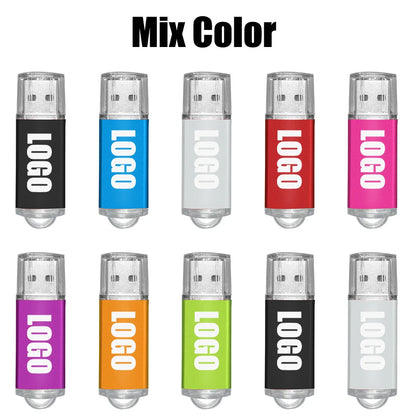 100PCS USB 2.0 Pendrive 128GB 64GB 32GB 16GB 8GB USB Flash Drive 4GB 2GB Free Laser Logo 2.0 USB Flash Drive Stick Best Gift