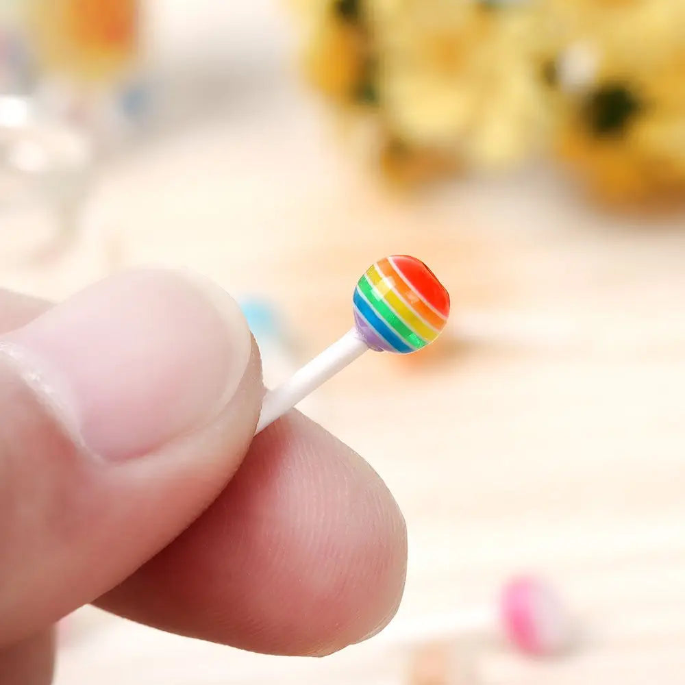 1/12 Scale Doll House DIY Accessories Kitchen Toys Candy Box Lollipops With Jar Dollhouse Miniature Food Simulation Sugar