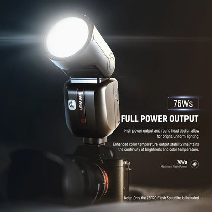 NEEWER Z2 PRO 2.4G TTL Round Head Flash Speedlite with 600 Full Power Flash For Nikon/Sony/Canon Wireless Compatible with Godox