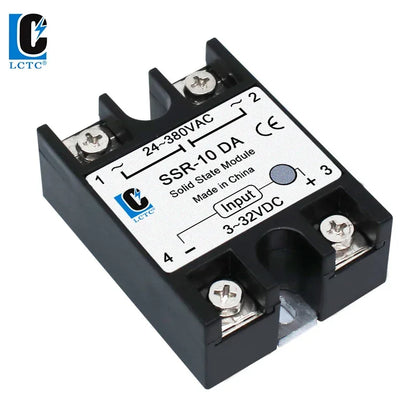 LCTC 1PCS SSR Solid State Relay DC To AC AC To AC DC To DC 10A 25A 40A 50A 60A 80A 100A Non-contact Relay 3-32VDC
