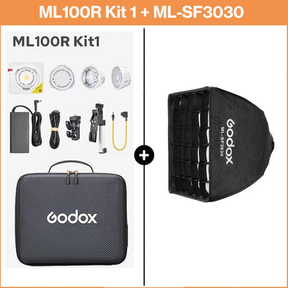 Godox ML100R 110W RGB LED Video Light 2800-6500K 11 FX Effects APP Control Godox Mount for Filmmaking/Live Streaming/Vlog