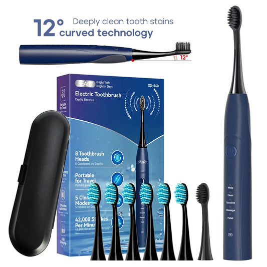 Seago Electric Toothbrush Two-engines Magnetic Core Oral Care Smart Adult Timer Brush Waterproof Brushes SG540