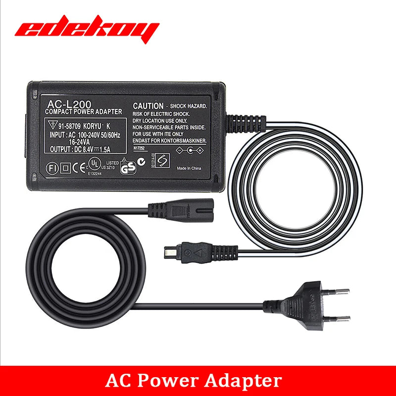 AC-L200C L200B L200D L25B AC Power Adapter Camcorder Charger for Sony Handycam DCR-SX/SR/HC/PC/DVD/HDR-CX/HDR-XR/NEX-VG Series