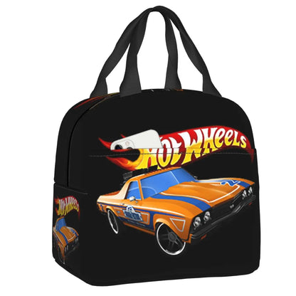 Custom Hot Wheels For Fans Thermal Insulated Lunch Bag Cartoon Sport Car Portable Lunch Container Travel Multifunction Food Box