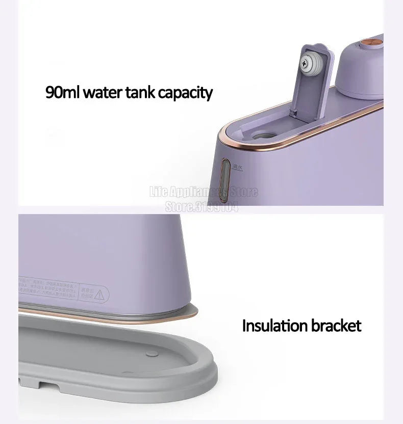 DAEWOO Portable Steam Iron Mini Electric Garment Steamer Clothes Hanging Machine For Travel Business Trip HI-029