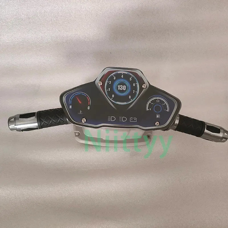 Racing Video Game Machine Super Motorcycle Steering Wheel LED Handlebar with GaugesDIY Kit Arcade Children's Simulation