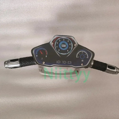 Racing Video Game Machine Super Motorcycle Steering Wheel LED Handlebar with GaugesDIY Kit Arcade Children's Simulation