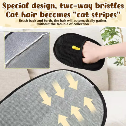 Pet Hair Removal Tool Reusable Static Removal Gloves, Double-Sided Grooming Gloves for Pets, Removes Pet Fur Hair for Carpets