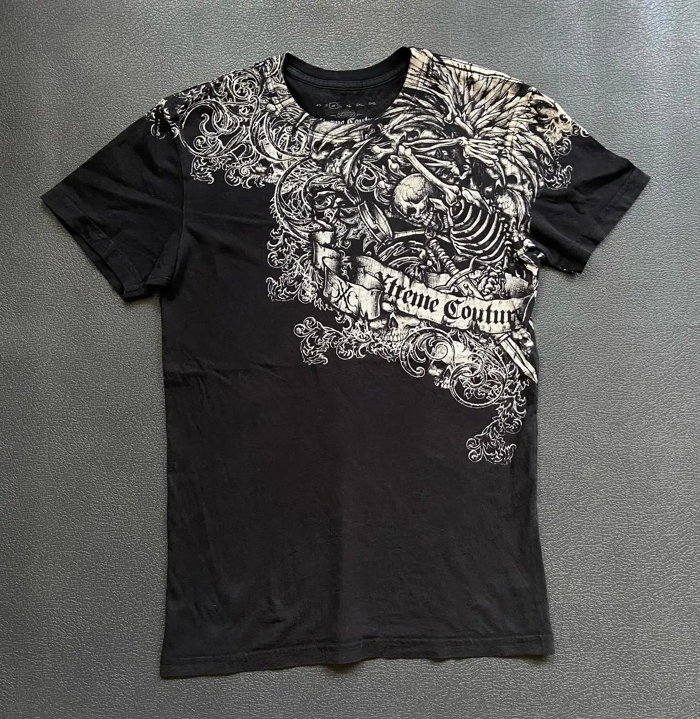 Y2K Xtreme T Shirt Man's Clothing Skeleton Printing Tops Harajuku Fashion Trend Baggy Men And Women Short Sleeves