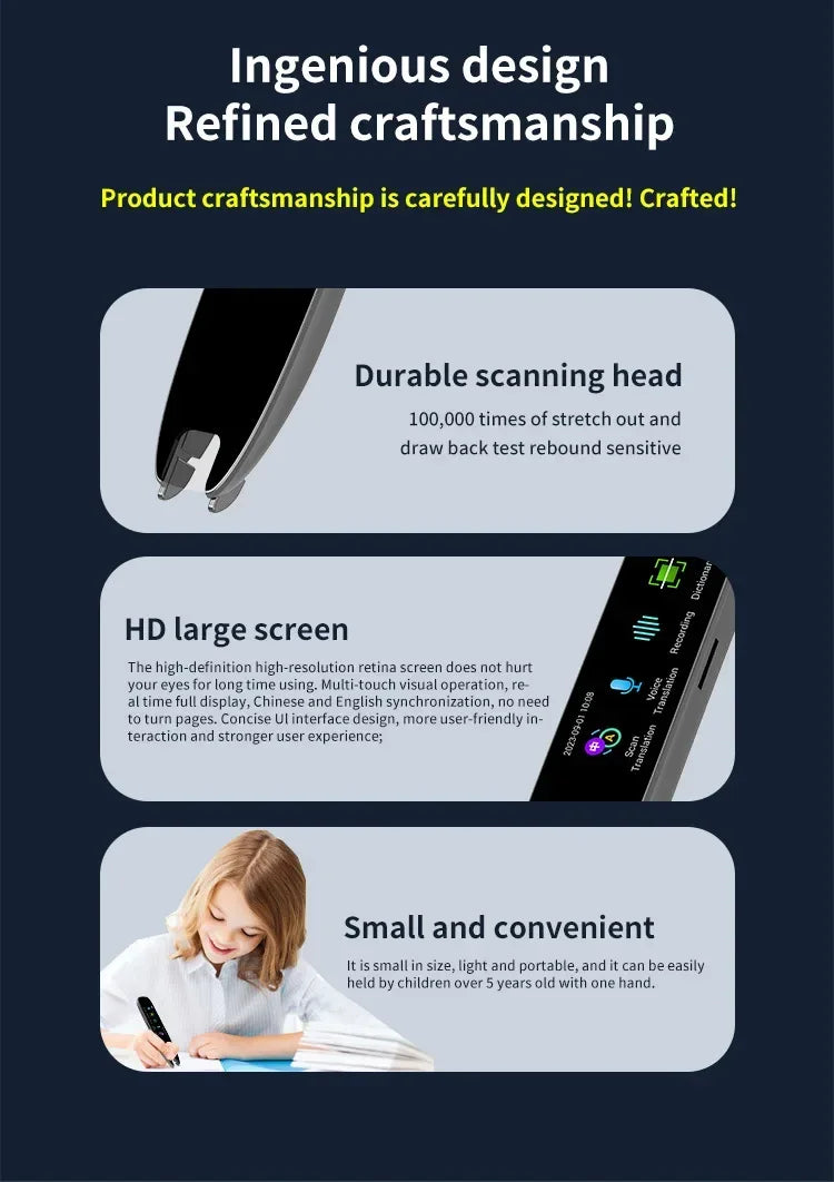 Smart Voice Scan Translator Pen A26 Real Time Language Translator Multifunction Dictionary Translation Business Travel Abroad