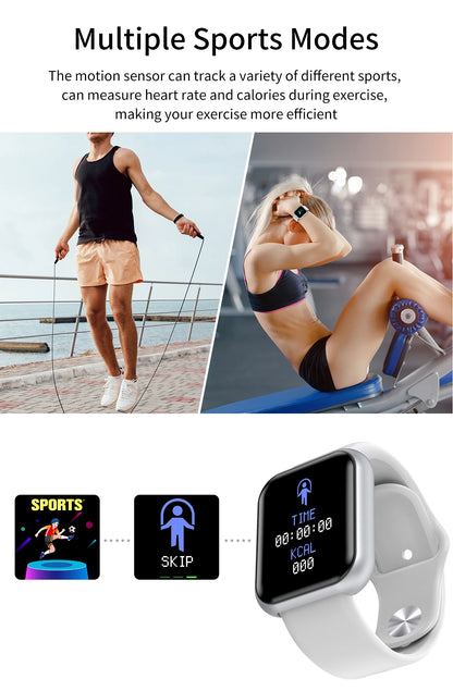D20 Smart Watch for Men Women Sport Fitness Tracker Pedometer Smartwatch Y68 Digit Wristwatch 20 Pieces