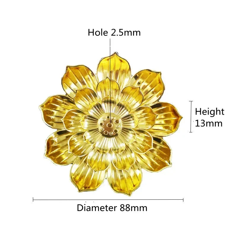 Incense Stick Holder Alloy Lotus Line Incense Burner Yoga Sage Sandalwood Coil Base Bronze Crafs Home Decor Christmas Gift