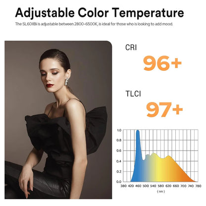 Godox SL60IID SL60IIBi 75W Daylight Bi-color LED Video Light with Bowens Mount for Camera Photography Fill Light CRI 96 TLCI 97