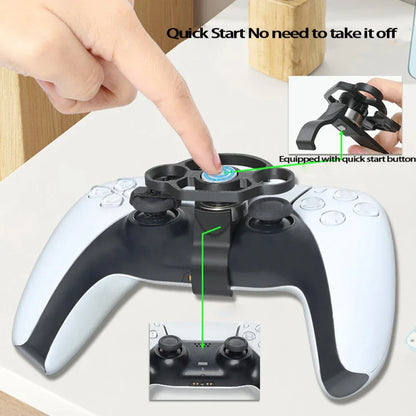 Racing Game Controller Steering Wheel Attachment Accessory For PS5 Mini Steering Wheel For PS5 Pro/Slim Game Controller