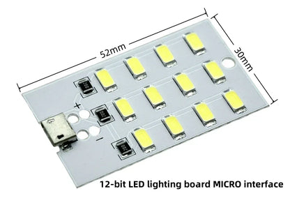 5730 SMD LED Light Panel 5V 450mA Micro USB Powered for Emergency Night Lamp Mobile Charger