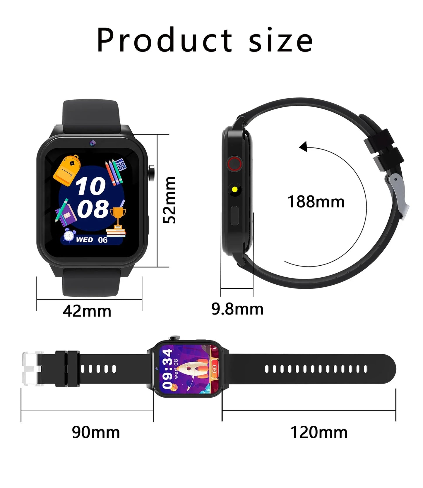 Kids Smartwatch Game Flashlight Toy Waterproof Electronics Touch Screen HD Camera Alarm Children watch Boy Girl Birthday Gift