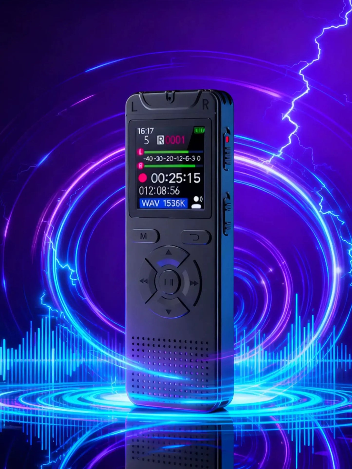 Digital Voice Activated Recorder with Playback MP3 Player Sound Audio Recorder Professional Mini USB Flash Drive Recording