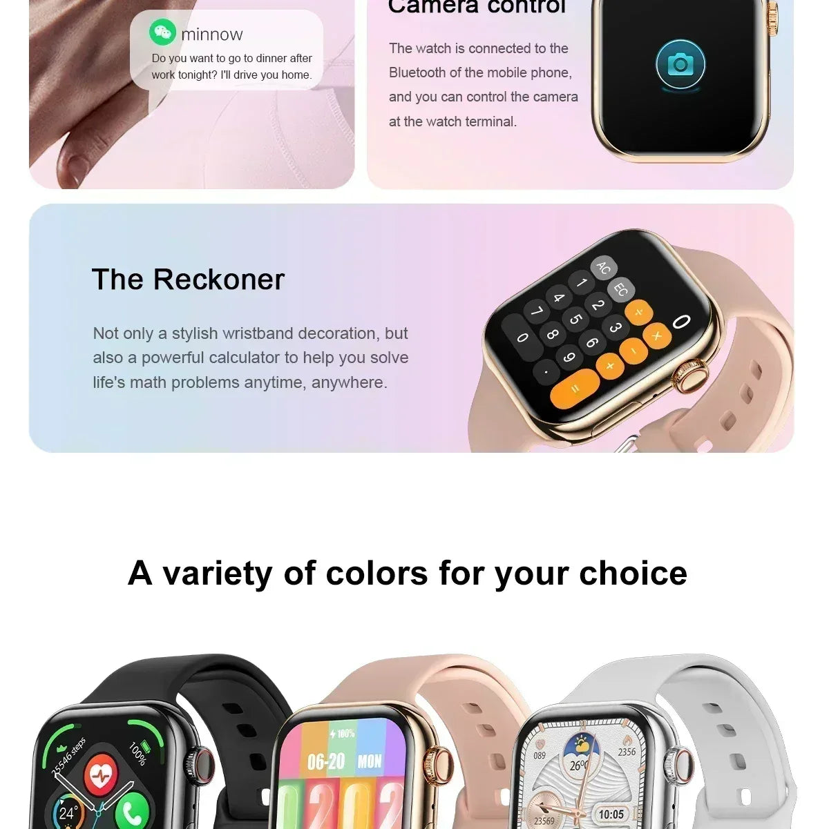 New Watch 10 Smart Watch Men Body Temperature BT Call NFC Always on Display GPS Sport Watches Women Smartwatch For Apple Android