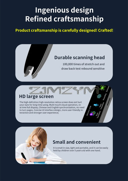 A26S Scan Translation Pen Exam Reader Voice Language Translator Device with Touchscreen WiFi/Offline Function번역펜