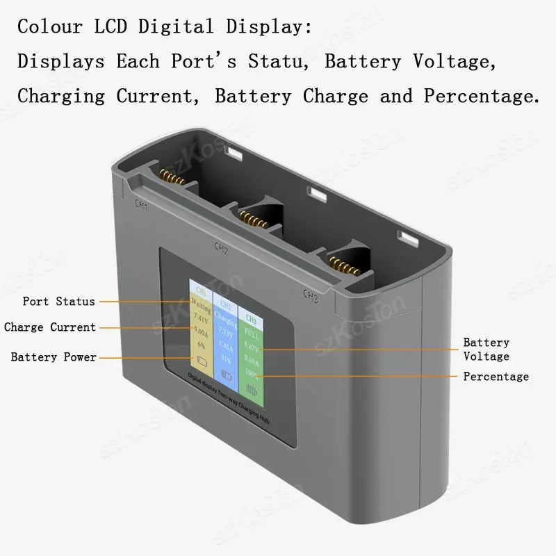 For DJI Mavic Mini 2/SE Mini 4K Battery Charging Hub Drone Battery Charger Charge 2/3-Way Battery Mini 2/SE Drone Accessories