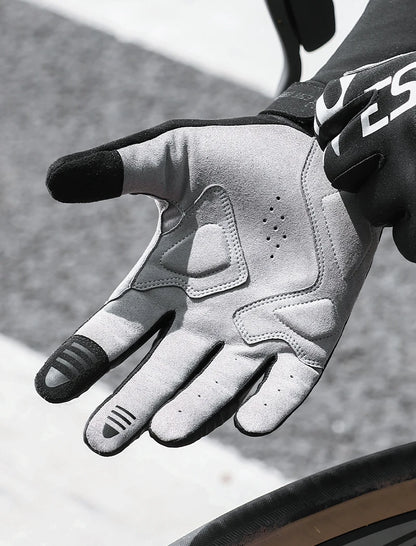 WEST BIKING Winter Warm Cycling Gloves Reflective MTB Road Bicycle Men's Windproof Thermal Anti-slip Touch Screen Sports Gloves