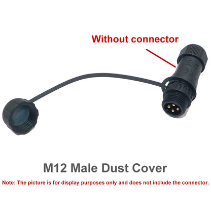 M12 Welded Connector Outdoor 2 3 4 5 6 7 8 Pin IP68 Waterproof Assembled Connector Joint Aviation Docking Male Female Plug