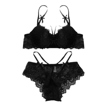 MOYISU Push Up Bra Set 32-38 AB SL French Lace Underwire Luxury Bow Bralette Allure Support Breathable Comfort Summer Flash Sale
