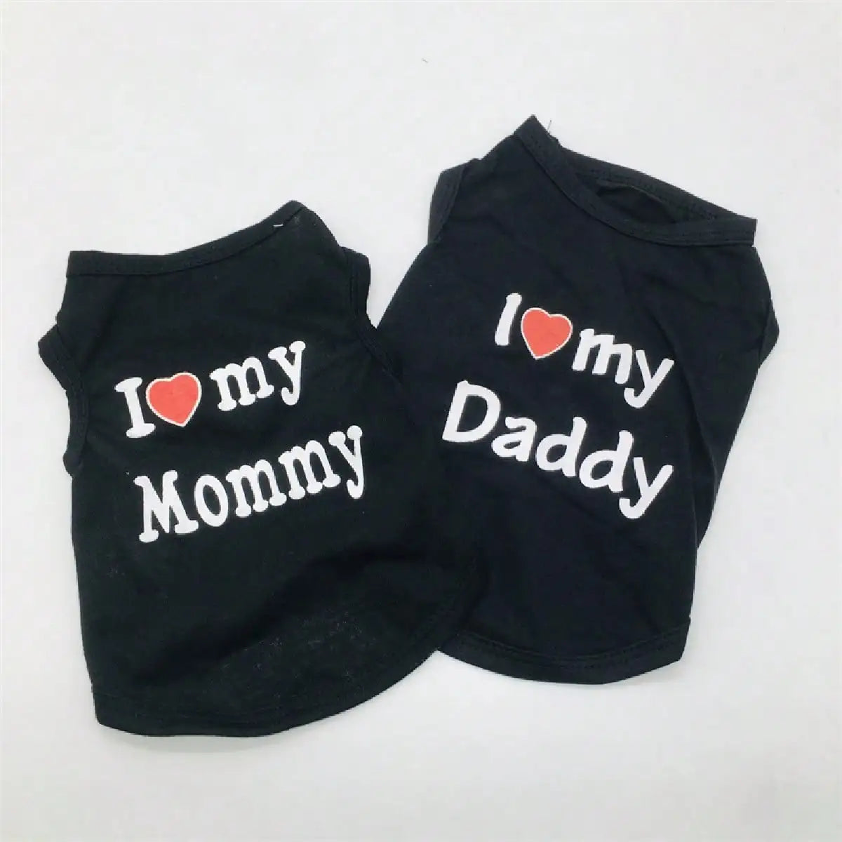 Dog Vest, "I Love My Daddy" Puppy T-Shirt, Summer Sleeveless Vest, Pet Clothing
