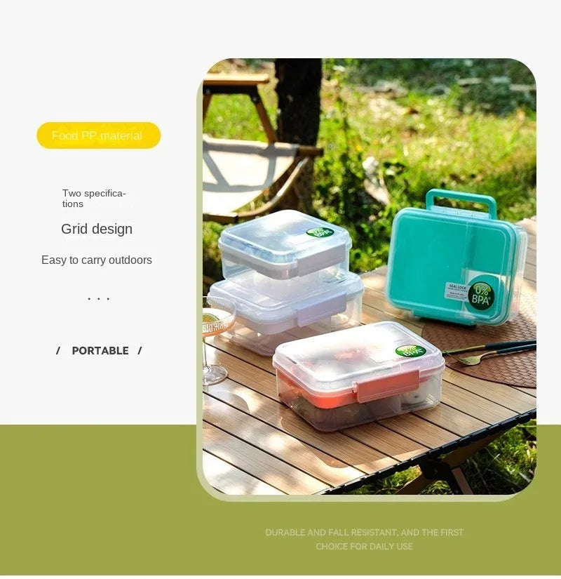 Portable Handle Design Double Layer Lunch Box Compartment Bento Boxes Students Toddler Bento Containers Outdoor Salad Picnic Box