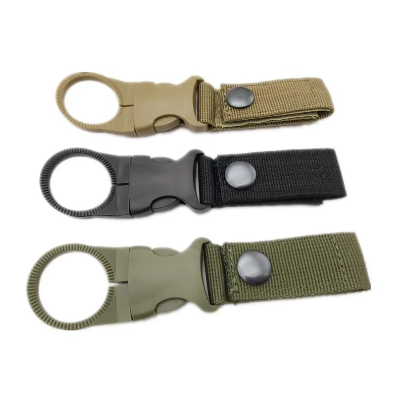 Outdoor sports drink bottle holder strap mount climbing clip portable water bottle hook mineral water clip