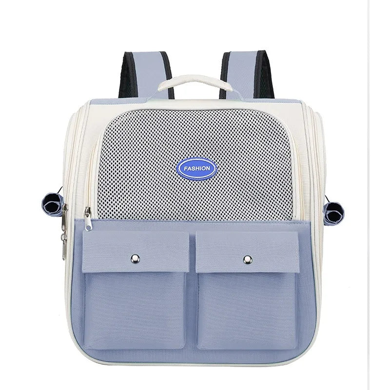 Pet Backpack Outdoor Large Cat Backpack Cat Transporter Breathable Foldable Carrying Bag Backpack Cat And Small Dog Supplies