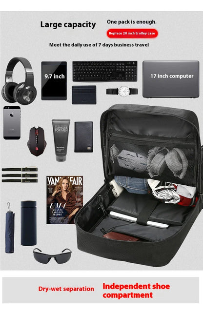50L 70L Large Capacity Travel Backpack Luggage Sports Training Fitness Independent Shoes Storage Bag Laptop Bags