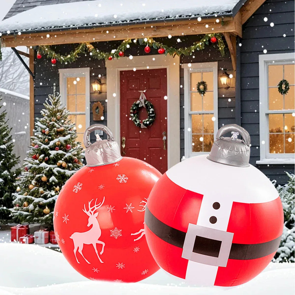 Multiple Styles Giant Inflatable Christmas Ball Home Outdoor Inflatable Decoration Christmas Snowman PVC Inflatable Decorated