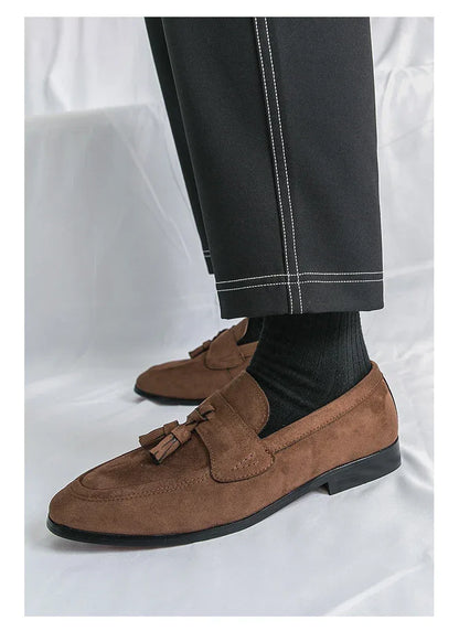 Fashion Casual Business Shoes Men High Quality Office Social Leather Shoes Men Slip On Loafers Man Tassel Men's Dress Shoes