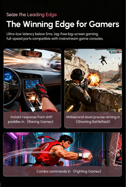 Official Google TV 4K Smart Projector Netflix Certified Native 1080P Dolby Audio WiFi6 Auto Focus HDR Home Theater HDMI BT5.4