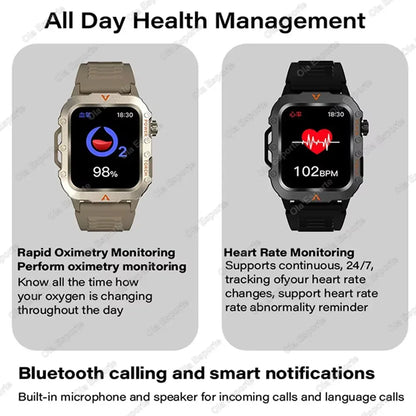 Smart Watch GPS Blue Tooth Call Waterproof Outoor Fitness Smartwatch Weather Heart Rate Health Voice Assistant For Android IOS