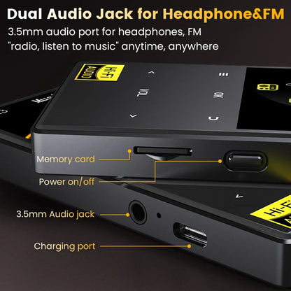 Hi-Fi MP3 Player with Bluetooth and WiFi Lossless DSD High Definition Portable Hi-Fi Digital Audio Music Player Voice Recorder