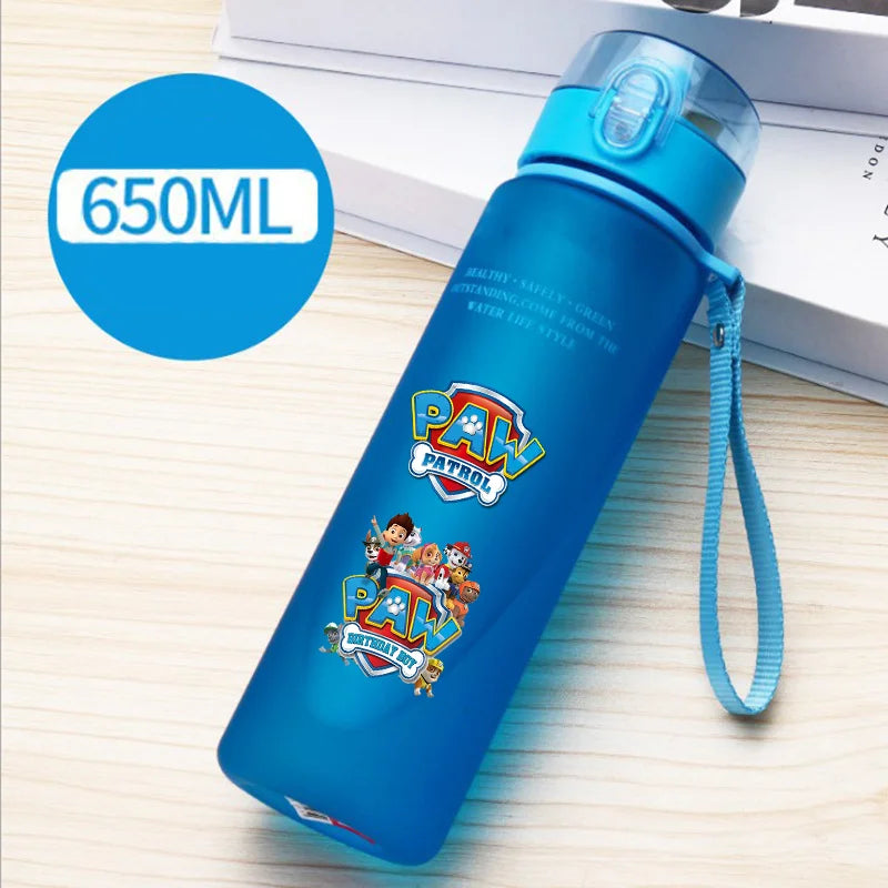 Paw Patrol 650ML Water Bottles Cartoon Anime Pattern Printed Sports Bottle Women Men Outdoor Fashion Cup Birthday Party Gifts