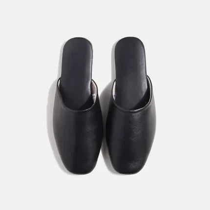 Sheepskin Genuine Leather Slippers Women Non-Slip Waterproof Slides Unsex Indoor Outdoor Home Shoes